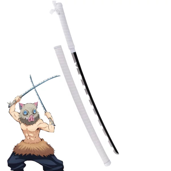 Katana De Metal Decorativa de Inosuke Hashibira – Demon Slayer