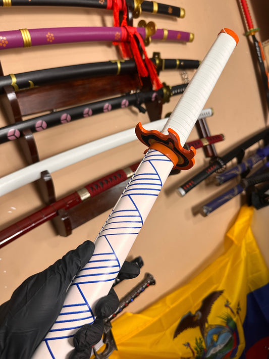 Katana De Metal de Rengoku Kyojuro Demon Slayer Kimetsu no Yaiba De Metal