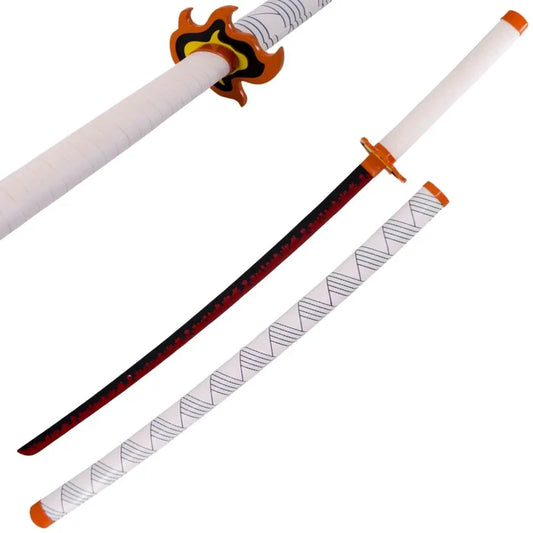 Katana De Metal de Rengoku Kyojuro Demon Slayer Kimetsu no Yaiba - Alta Calidad