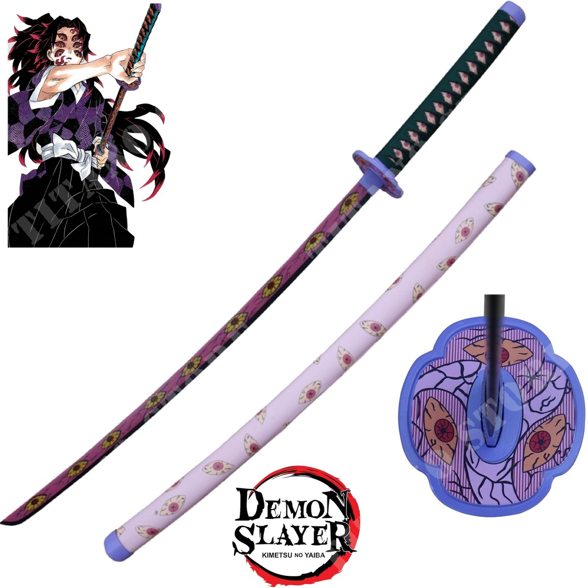 Katana Decorativa Kokushibo de Tsugikuni Michikatsu Kimetsu no Yaiba