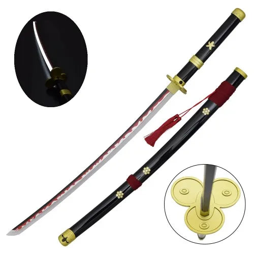 Katana Enma version negra de Zoro de One Piece Decorativa