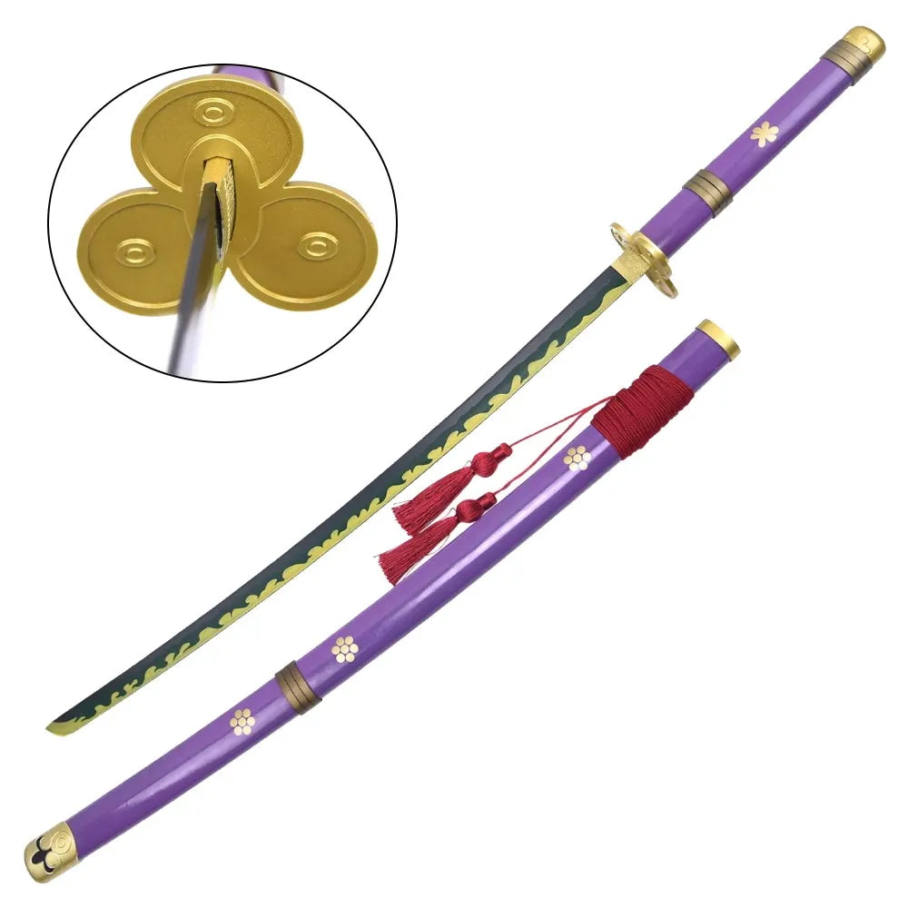 Katana Enma de Zoro de One Piece Morada Decorativa